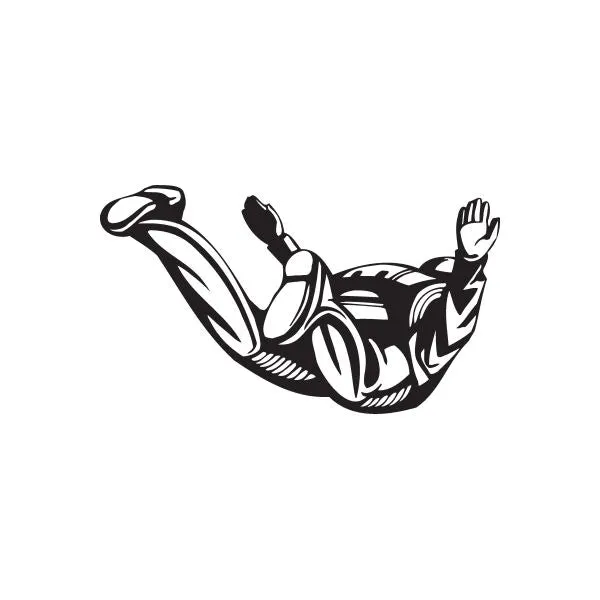 Dropping Out Free Falling Skydiving Decal