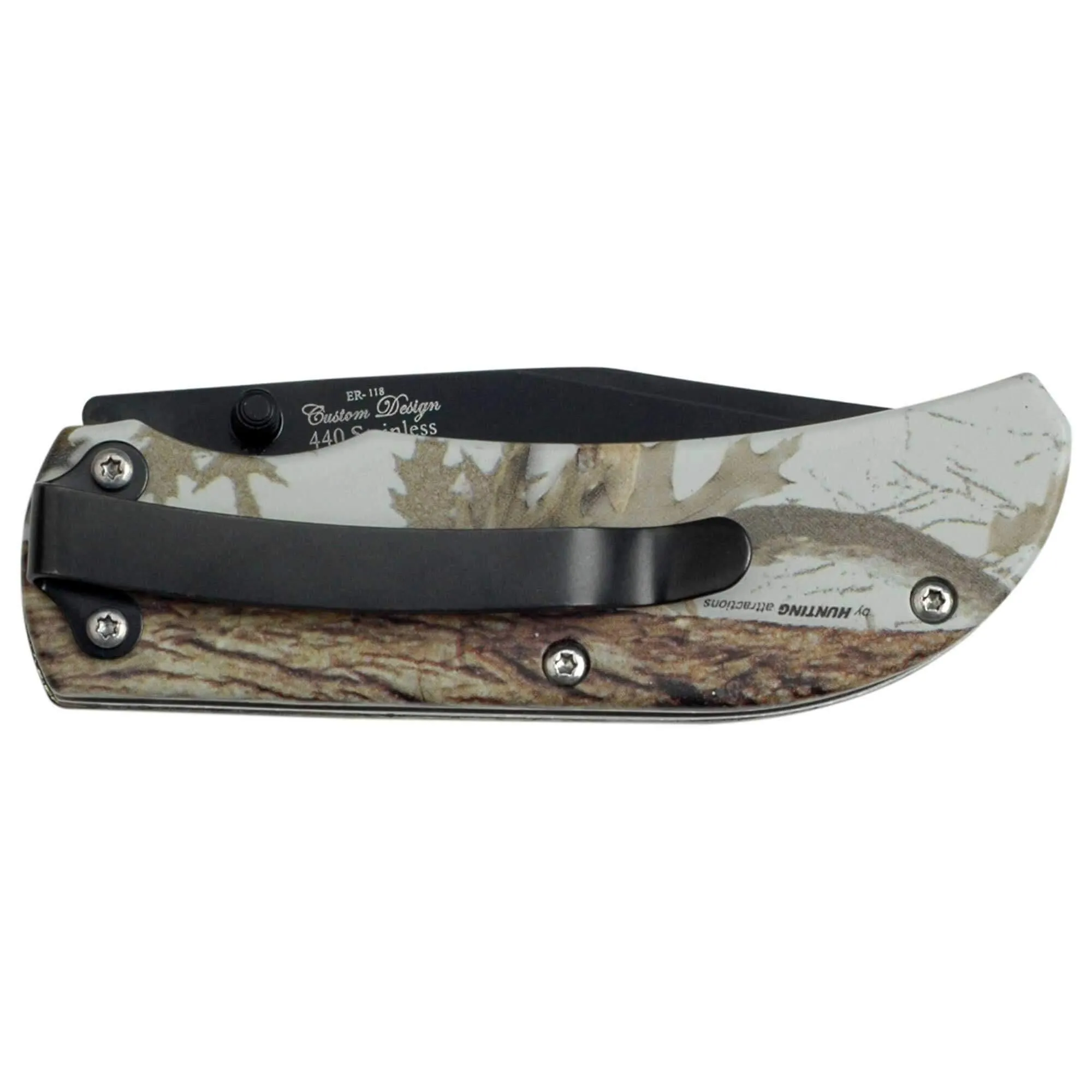 Elk Ridge Folding Knife - Drop Point Fine Edge Blade and Camo Handle | ER-118CA