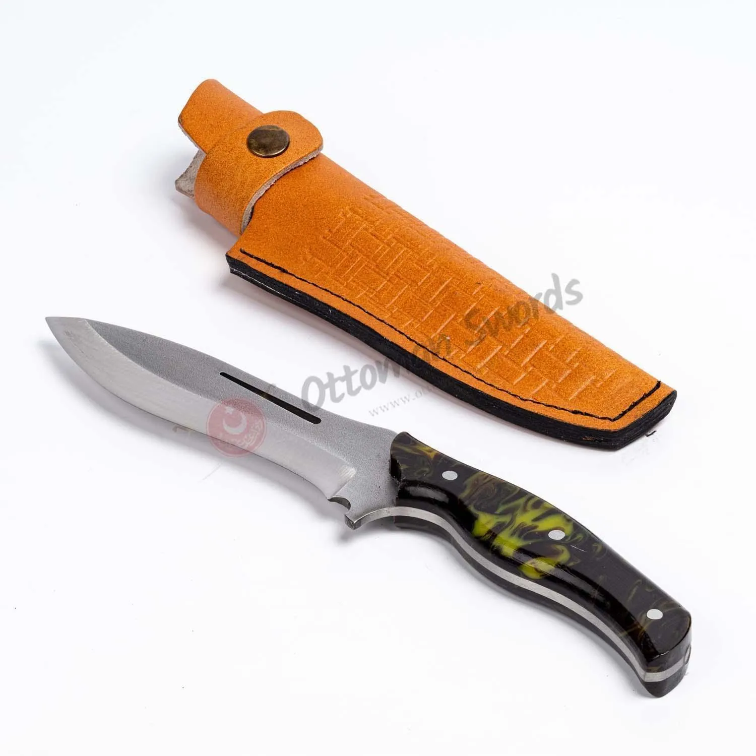 Epoxy Resin Handle Hunting Knife Black