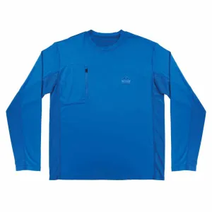 Ergodyne 12154 6689 L Blue Cooling Long Sleeve Sun Shirt with UV Protection