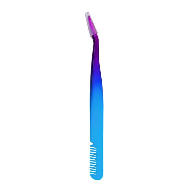 Eyelash stainless steel eyelash curler eyelash curler eyebrow curler tweezers fine mouth with comb eyebrow curler