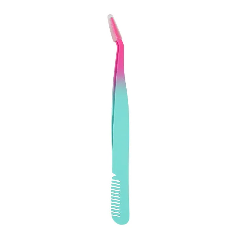 Eyelash stainless steel eyelash curler eyelash curler eyebrow curler tweezers fine mouth with comb eyebrow curler