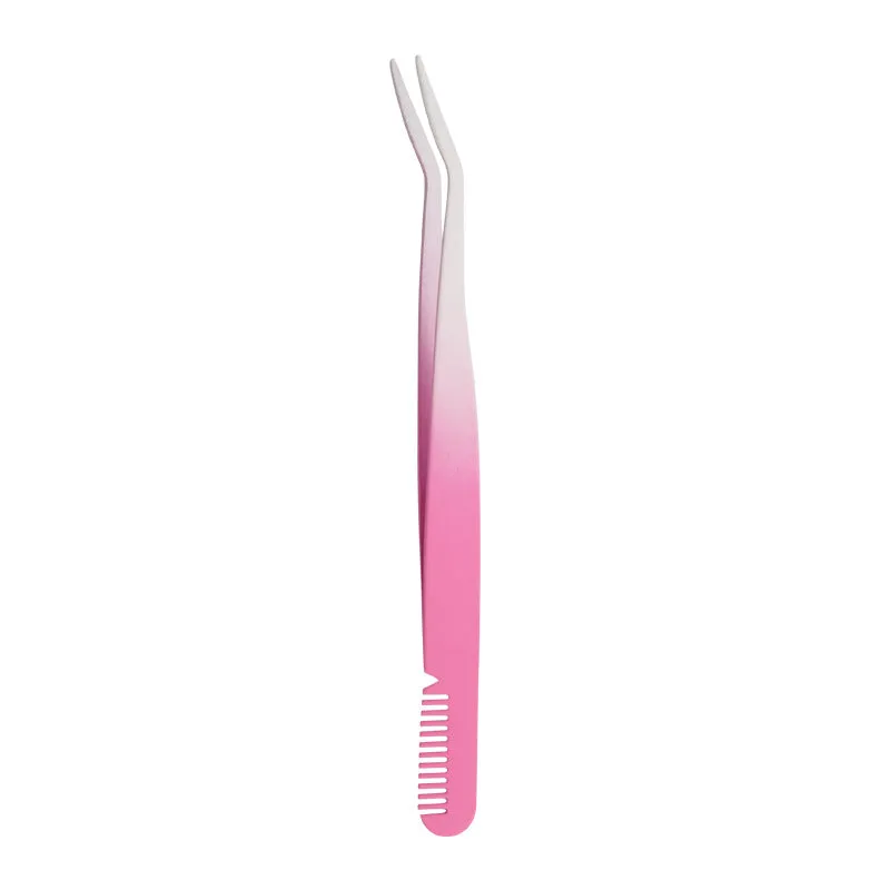 Eyelash stainless steel eyelash curler eyelash curler eyebrow curler tweezers fine mouth with comb eyebrow curler
