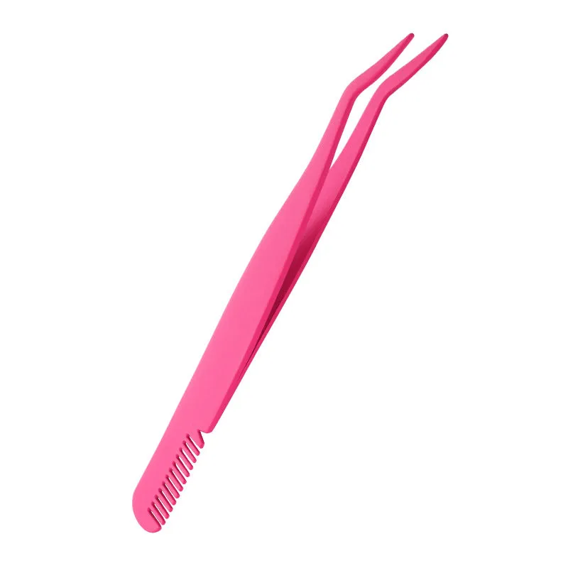 Eyelash stainless steel eyelash curler eyelash curler eyebrow curler tweezers fine mouth with comb eyebrow curler