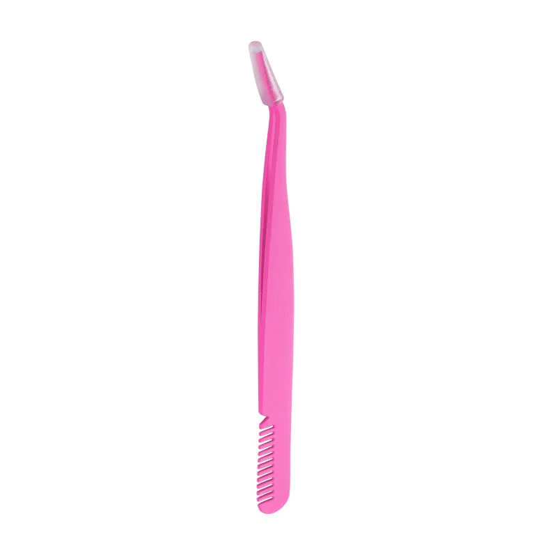 Eyelash stainless steel eyelash curler eyelash curler eyebrow curler tweezers fine mouth with comb eyebrow curler