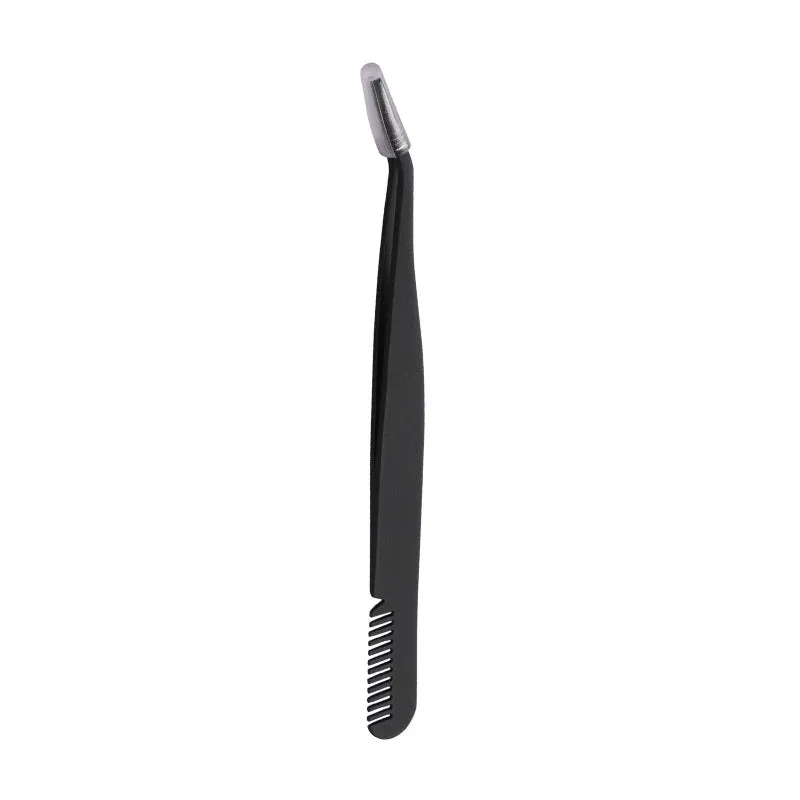 Eyelash stainless steel eyelash curler eyelash curler eyebrow curler tweezers fine mouth with comb eyebrow curler