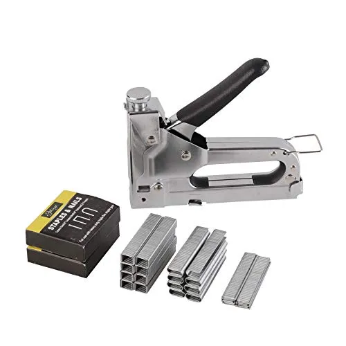 eZthings Staple Gun Stapler Tool Set - 3 in 1 Heavy Duty kit with 2400 Staples, Nail Steel for Wood Work, Upholstery, Decoration, Carpentry, Furniture
