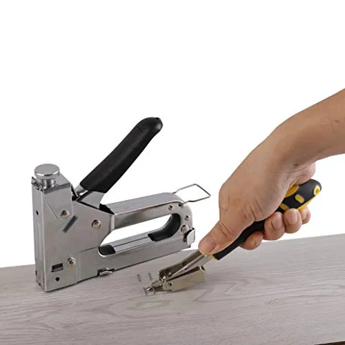 eZthings Staple Gun Stapler Tool Set - 3 in 1 Heavy Duty kit with 2400 Staples, Nail Steel for Wood Work, Upholstery, Decoration, Carpentry, Furniture