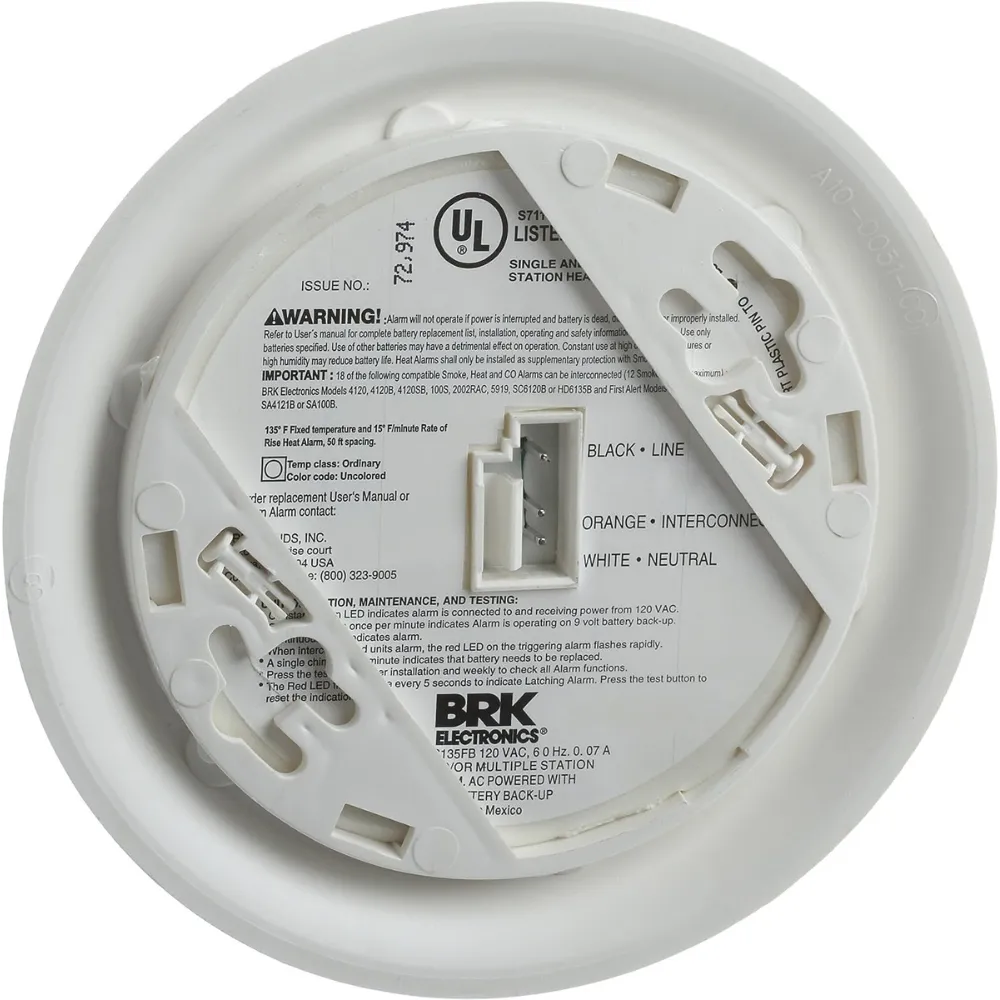 FA - Hardwired Heat Alarm with Battery Backup