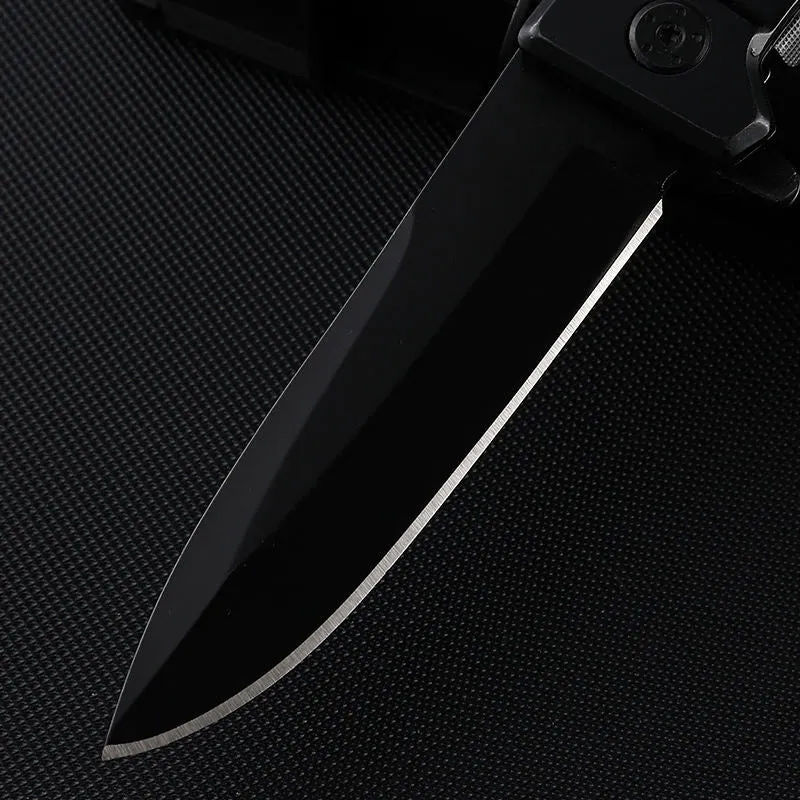 Factory Wholesale Folding Hunting 3Cr13 Stainless Steel Blackening Wooden Pocket Knife Outdoor Survival Tactical Knife