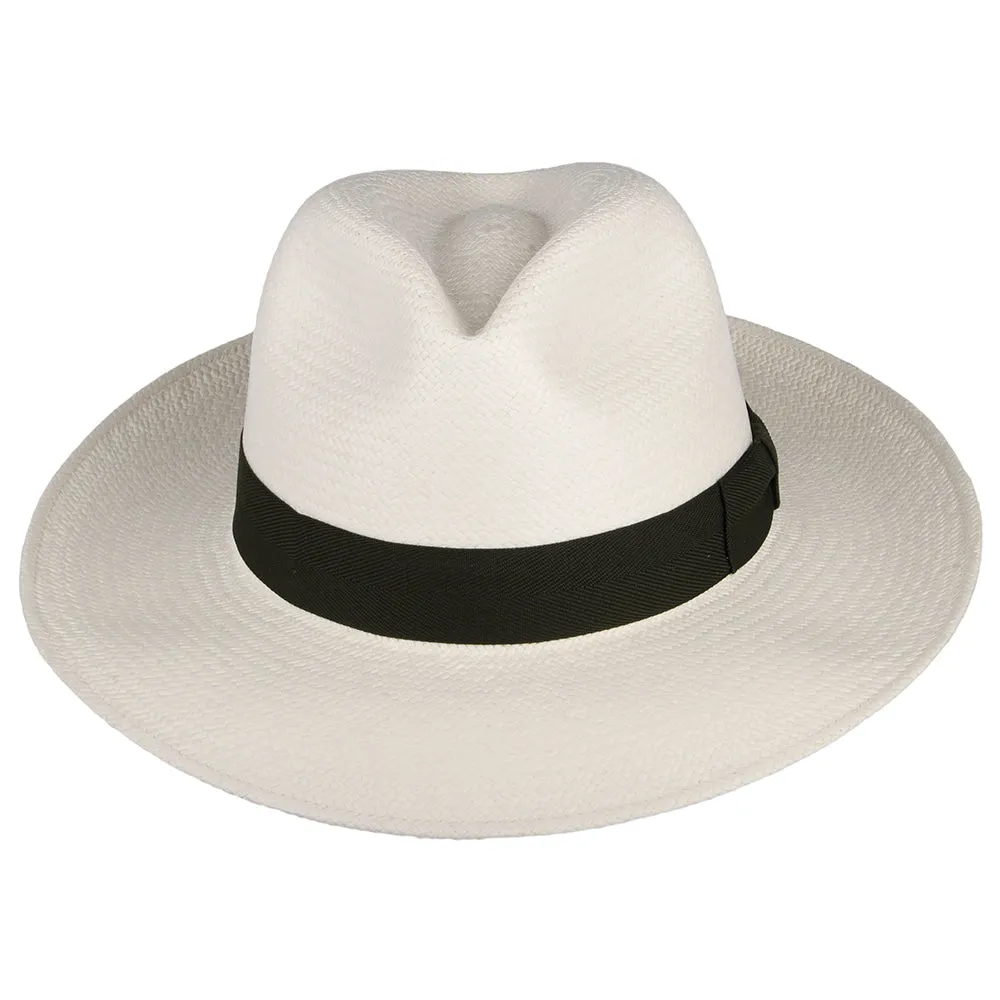 Failsworth Hats Downbrim Panama Fedora Hat - Bleach-Olive