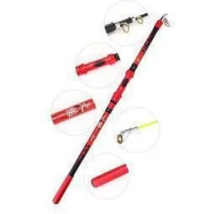 FAS TAIGEK Carbon Fiber Telescopic Surf Rod 118" BLK/RD