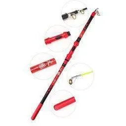 FAS TAIGEK Carbon Fiber Telescopic Surf Rod 118" BLK/RD