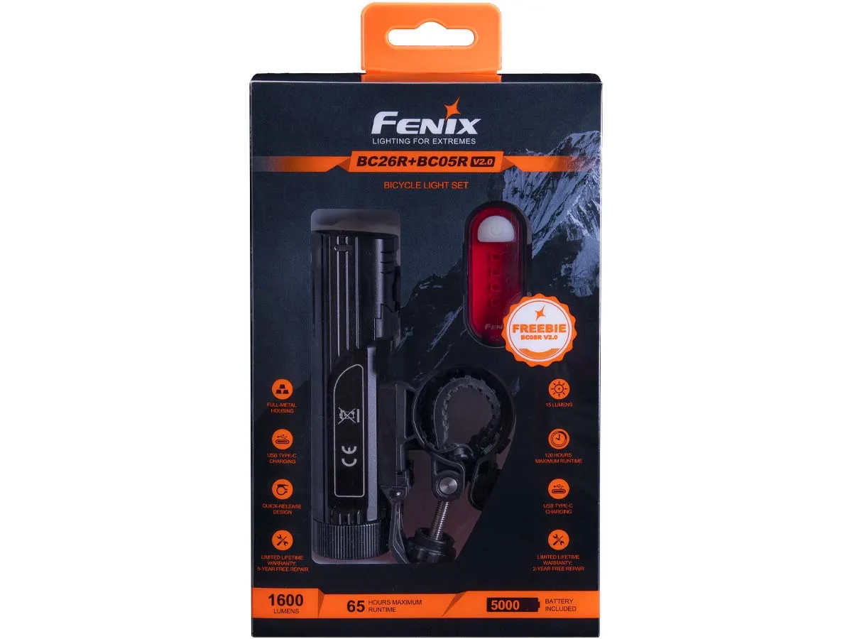 Fenix BC26R Rechargeable Bike Light Gift Pack