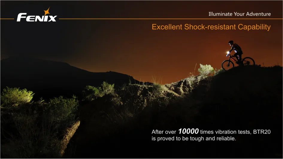 Fenix BTR20 CREE XM-L T6 800 Lumen NEUTRAL WHITE Rechargeable LED Bicycle Light