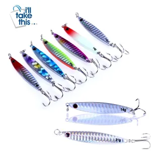 Fishing Lure Colorful Metal Wobbler's - 14g 21g 30g Iron Plate lures'