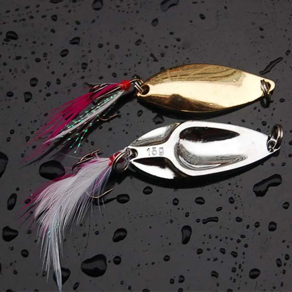 Fishing Lure Metalic Shine Wobbler with Treble hook - 4 weight options. Ideal Fishing Spinner Hardbait