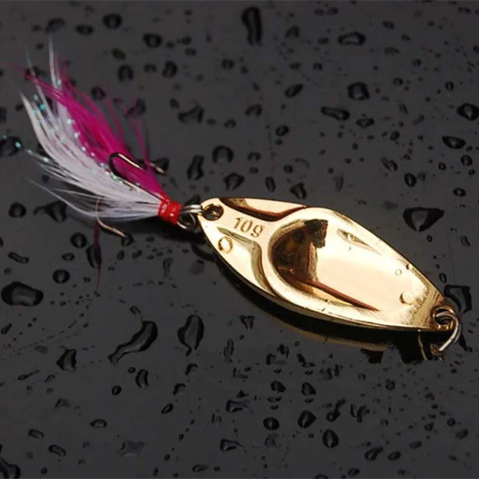 Fishing Lure Metalic Shine Wobbler with Treble hook - 4 weight options. Ideal Fishing Spinner Hardbait