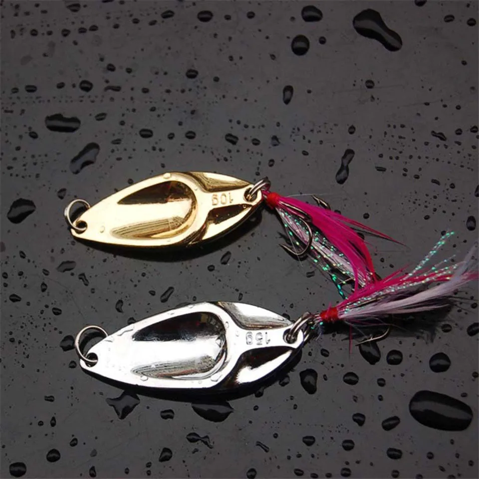 Fishing Lure Metalic Shine Wobbler with Treble hook - 4 weight options. Ideal Fishing Spinner Hardbait