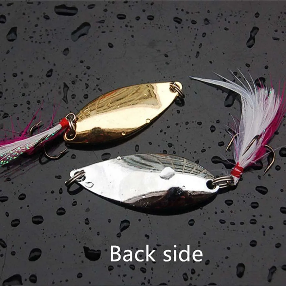 Fishing Lure Metalic Shine Wobbler with Treble hook - 4 weight options. Ideal Fishing Spinner Hardbait