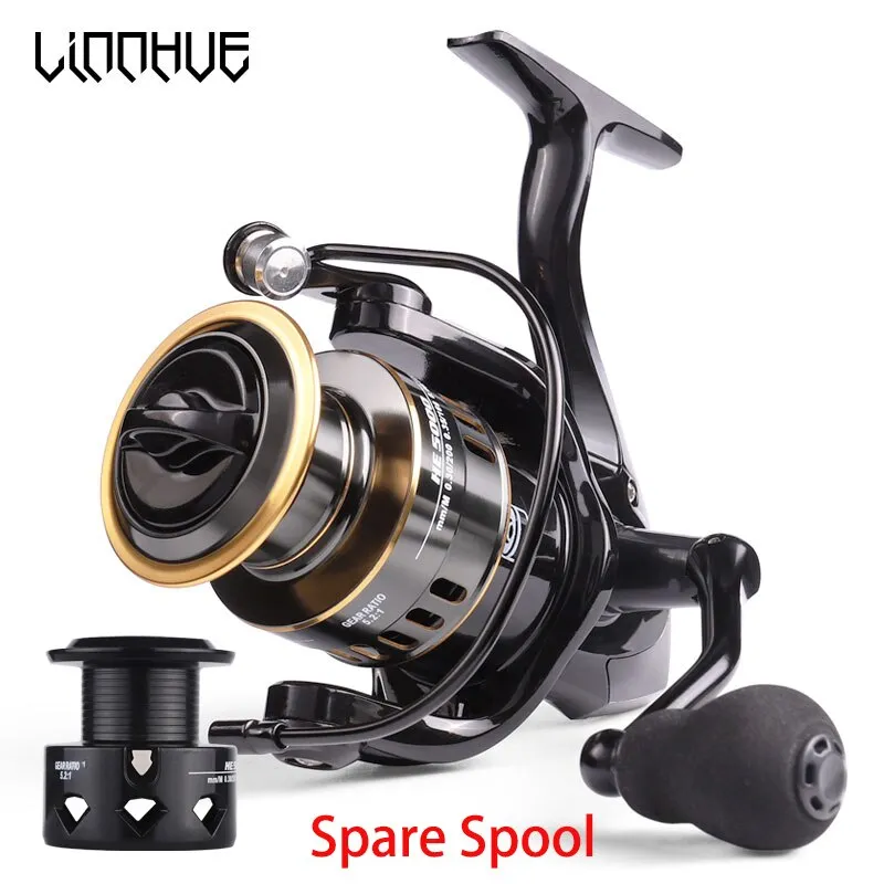 Fishing Reel HE1000-7000 Max Drag 10kg High Speed Metal Spool Spinning Reel