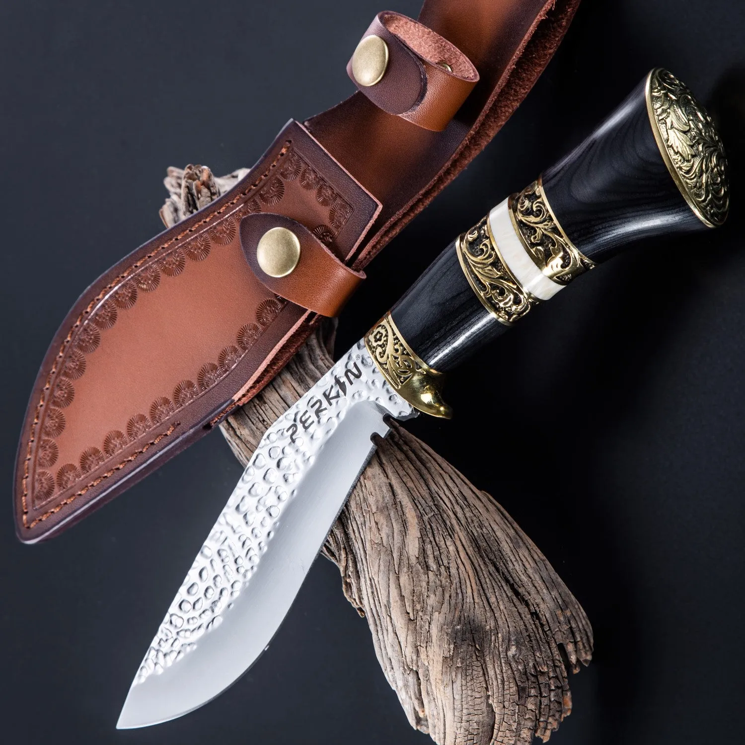 Fixed Blade Hunting Knife with Sheath Kukri Knife PSL2026
