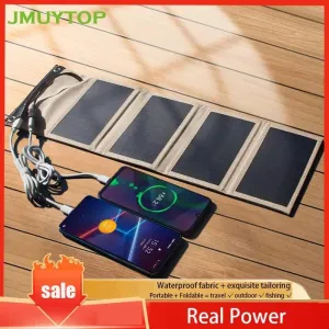 Flexible Solar panel 5V 2USB Portable Waterproof plate For cell phone power bank 10W Battery Charger outdoor tourism Fishing