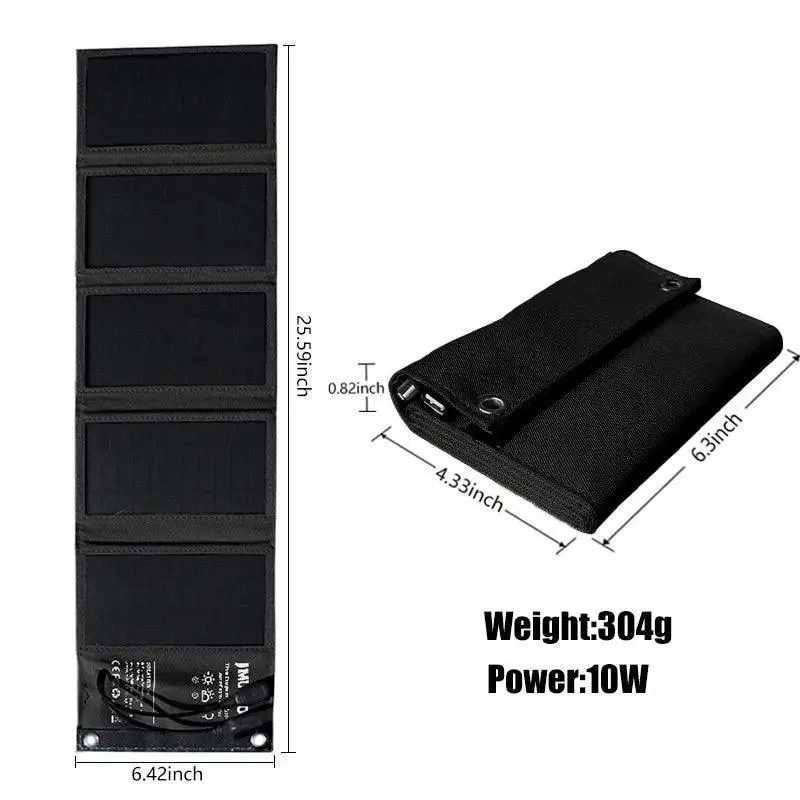Flexible Solar panel 5V 2USB Portable Waterproof plate For cell phone power bank 10W Battery Charger outdoor tourism Fishing