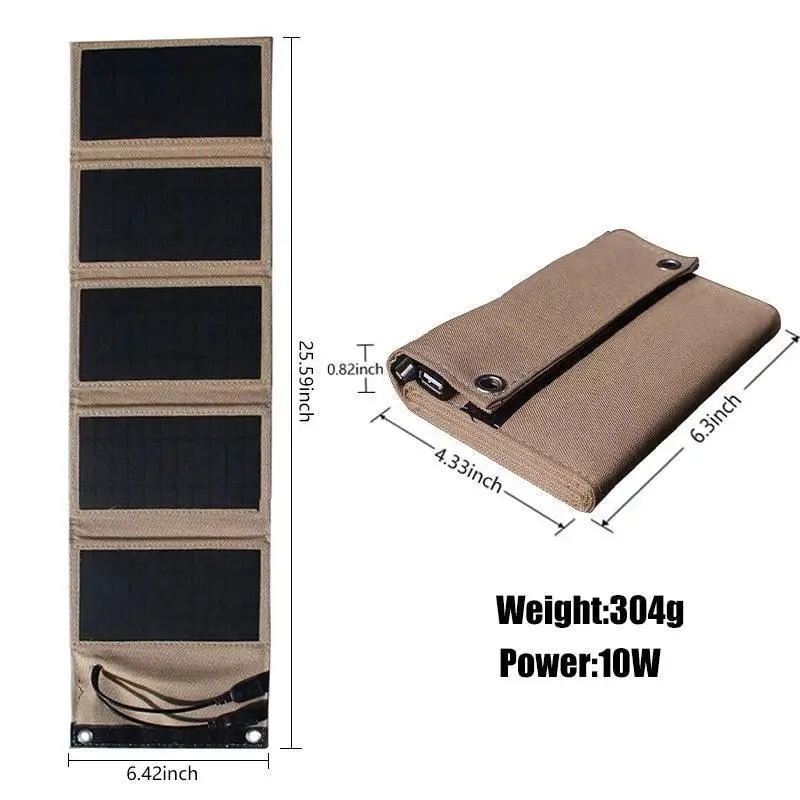 Flexible Solar panel 5V 2USB Portable Waterproof plate For cell phone power bank 10W Battery Charger outdoor tourism Fishing