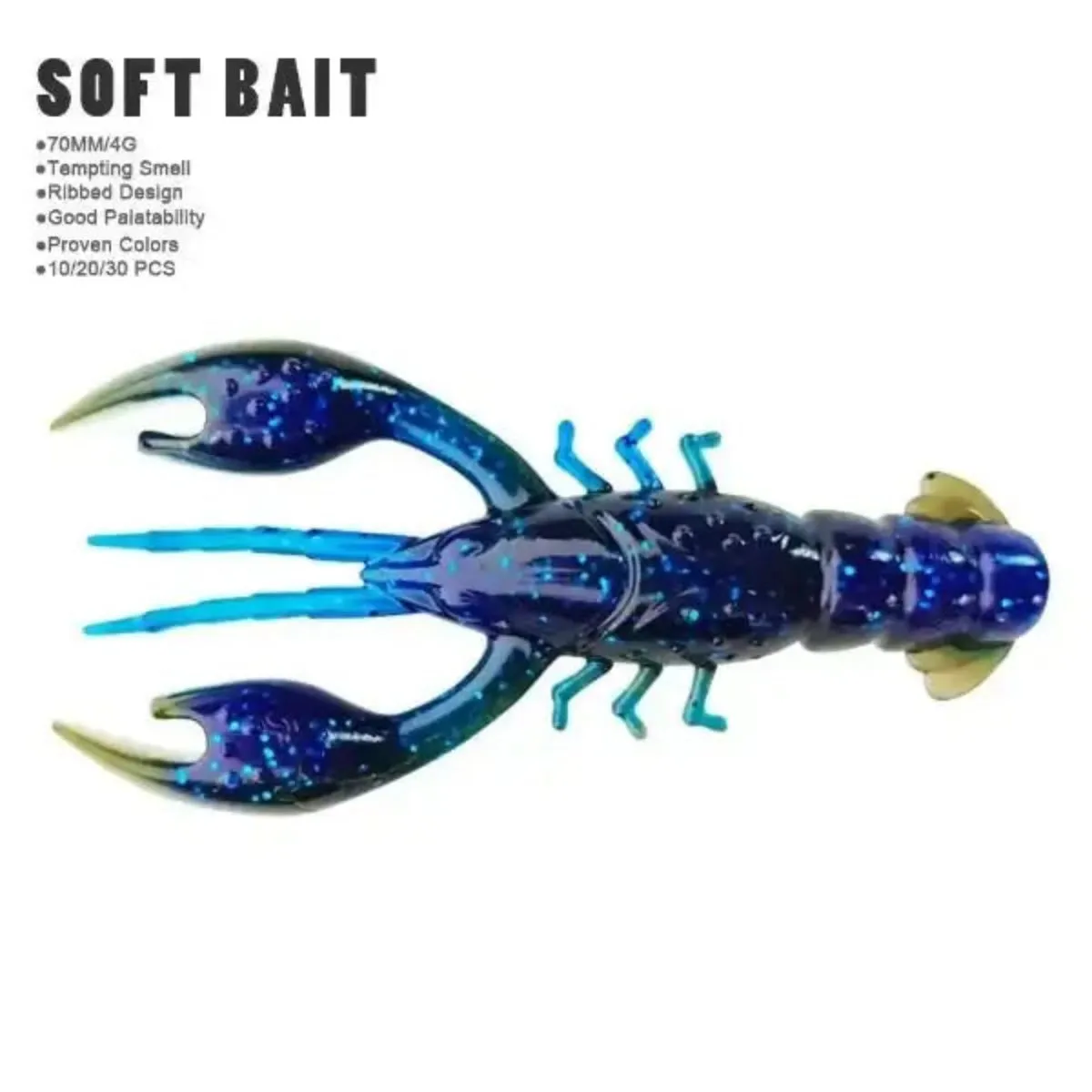Floating 65mm 4g Crawfish Larvae Soft Silicone Bait