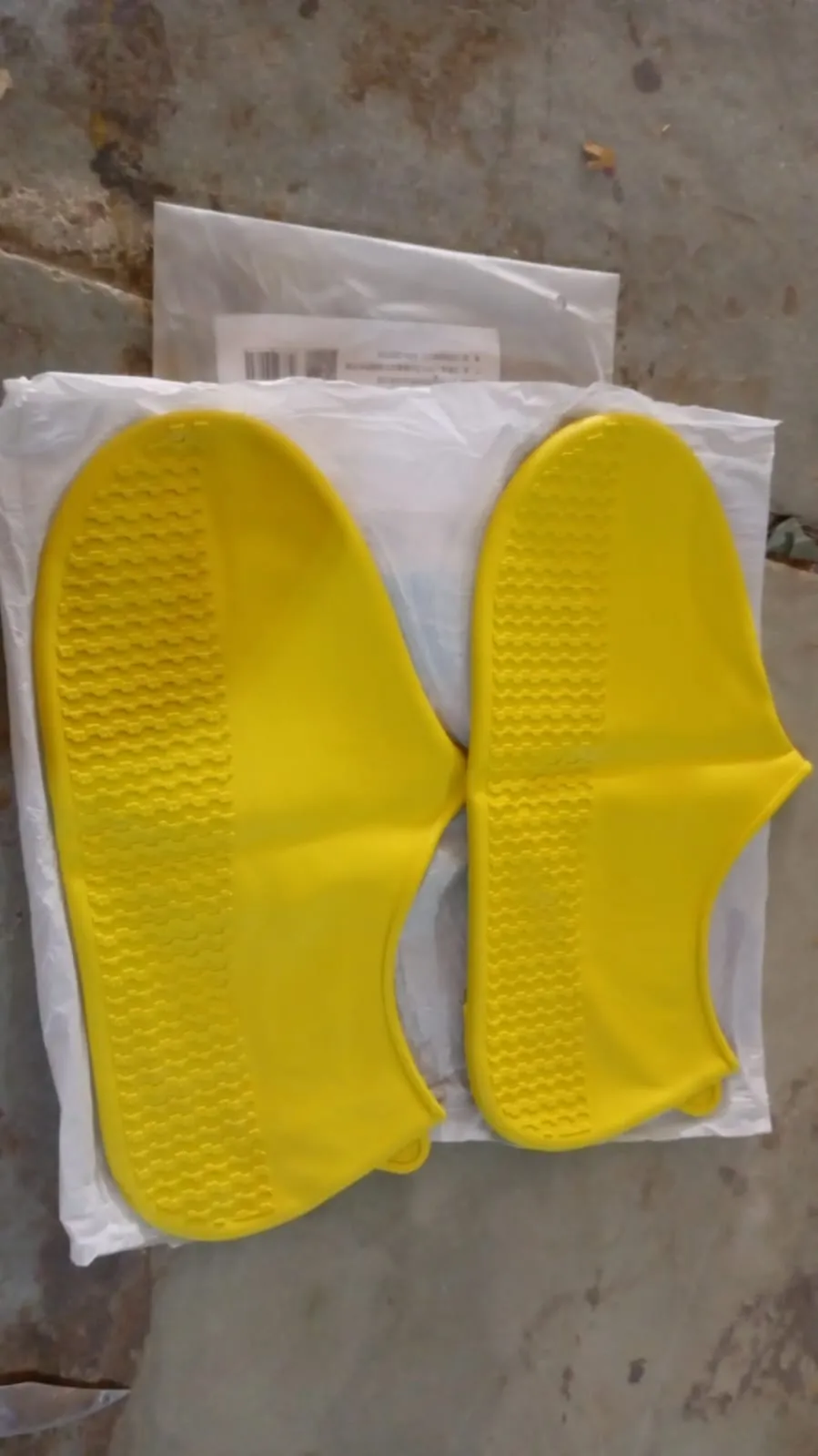 Foldable Anti-Skid Silicone Boot Covers (XL, Yellow)