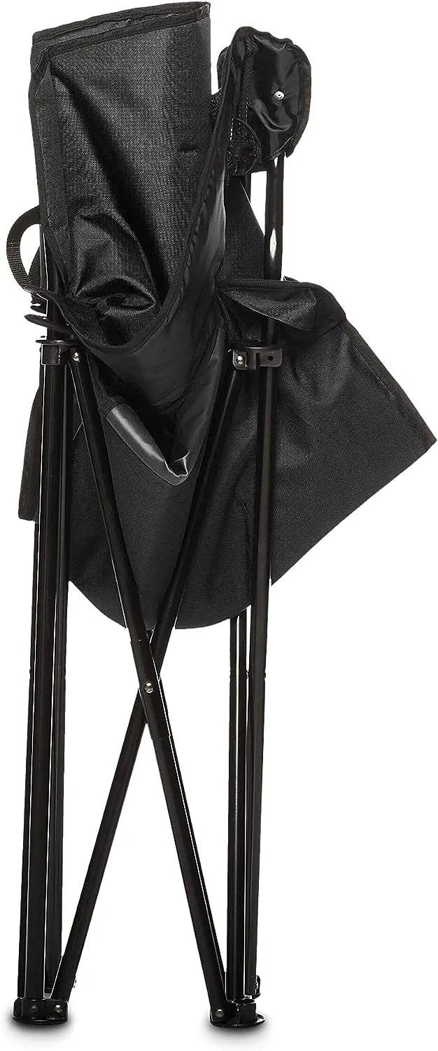 Foldable Camping Chair with Cooler Pocket  Cup Holder