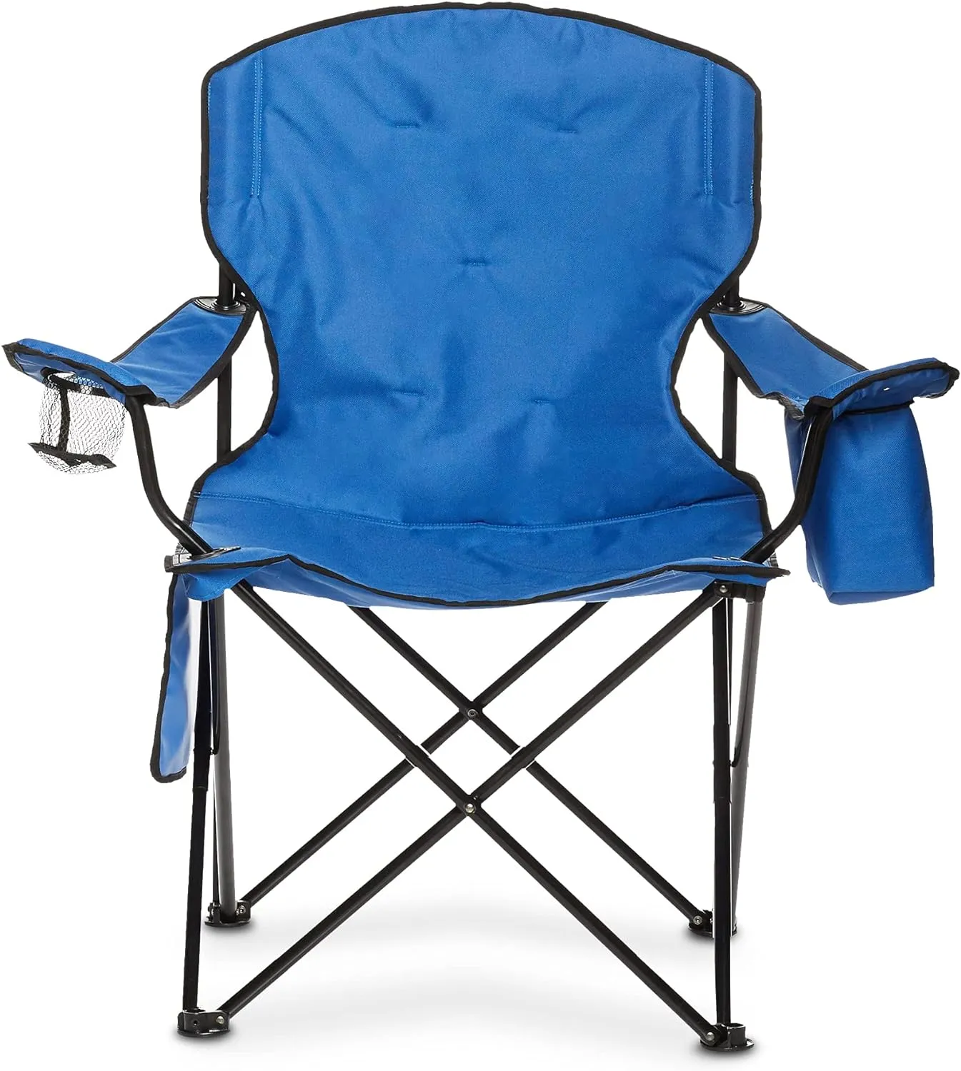 Foldable Camping Chair with Cooler Pocket  Cup Holder