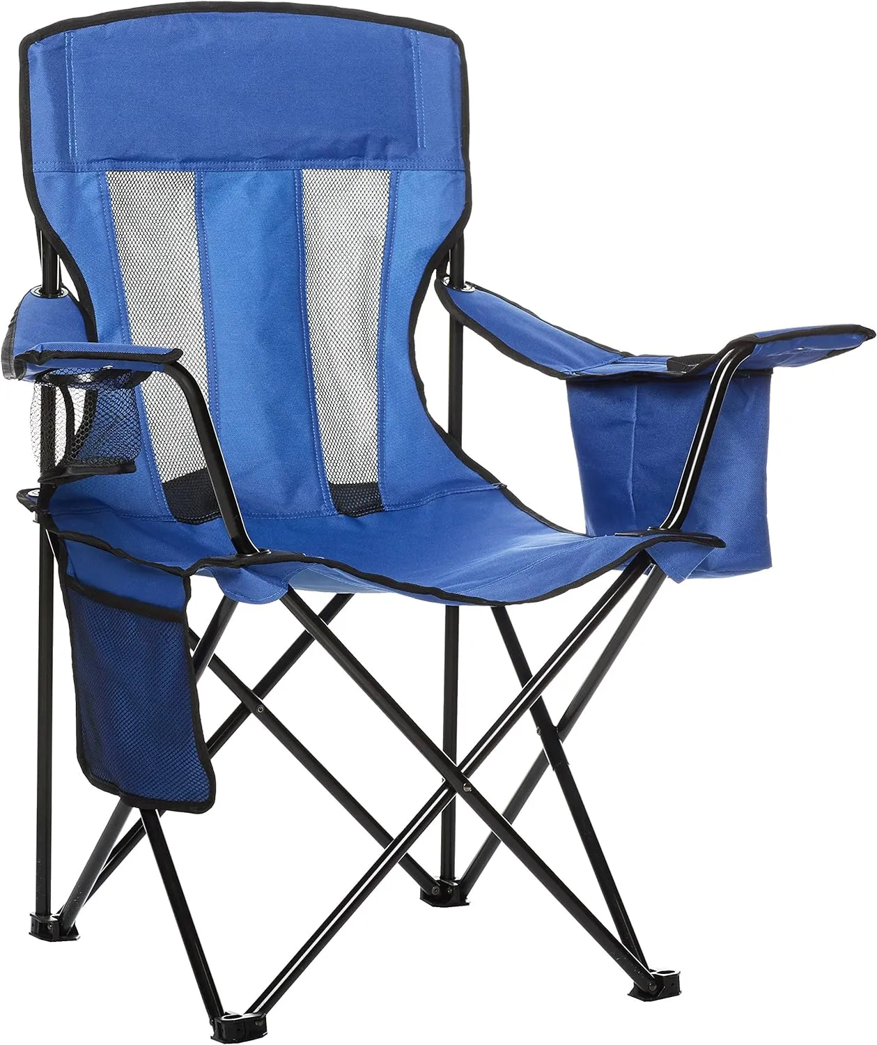 Foldable Camping Chair with Cooler Pocket  Cup Holder