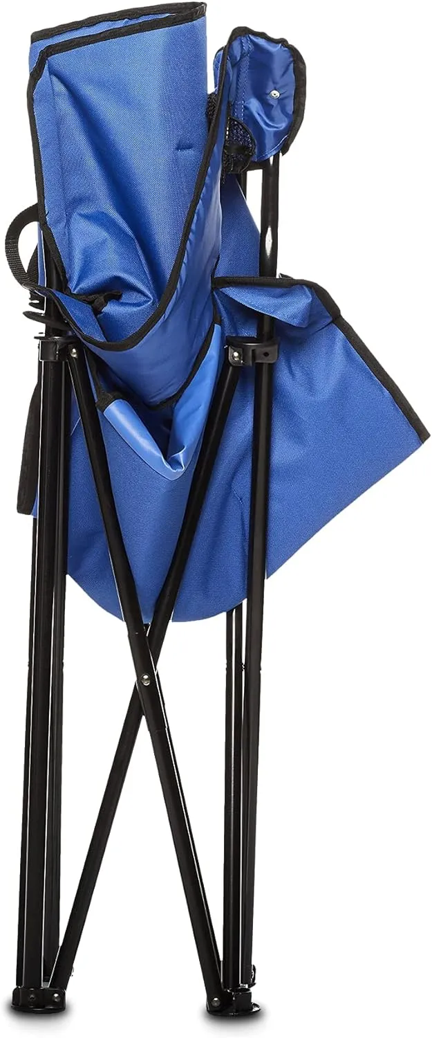 Foldable Camping Chair with Cooler Pocket  Cup Holder