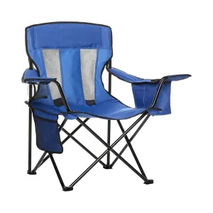 Foldable Camping Chair with Cooler Pocket  Cup Holder