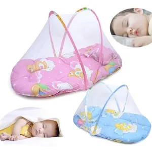 Foldable Portable Infant Baby Travel Mosquito Net Crib Bed Tent with Pillow