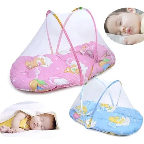 Foldable Portable Infant Baby Travel Mosquito Net Crib Bed Tent with Pillow