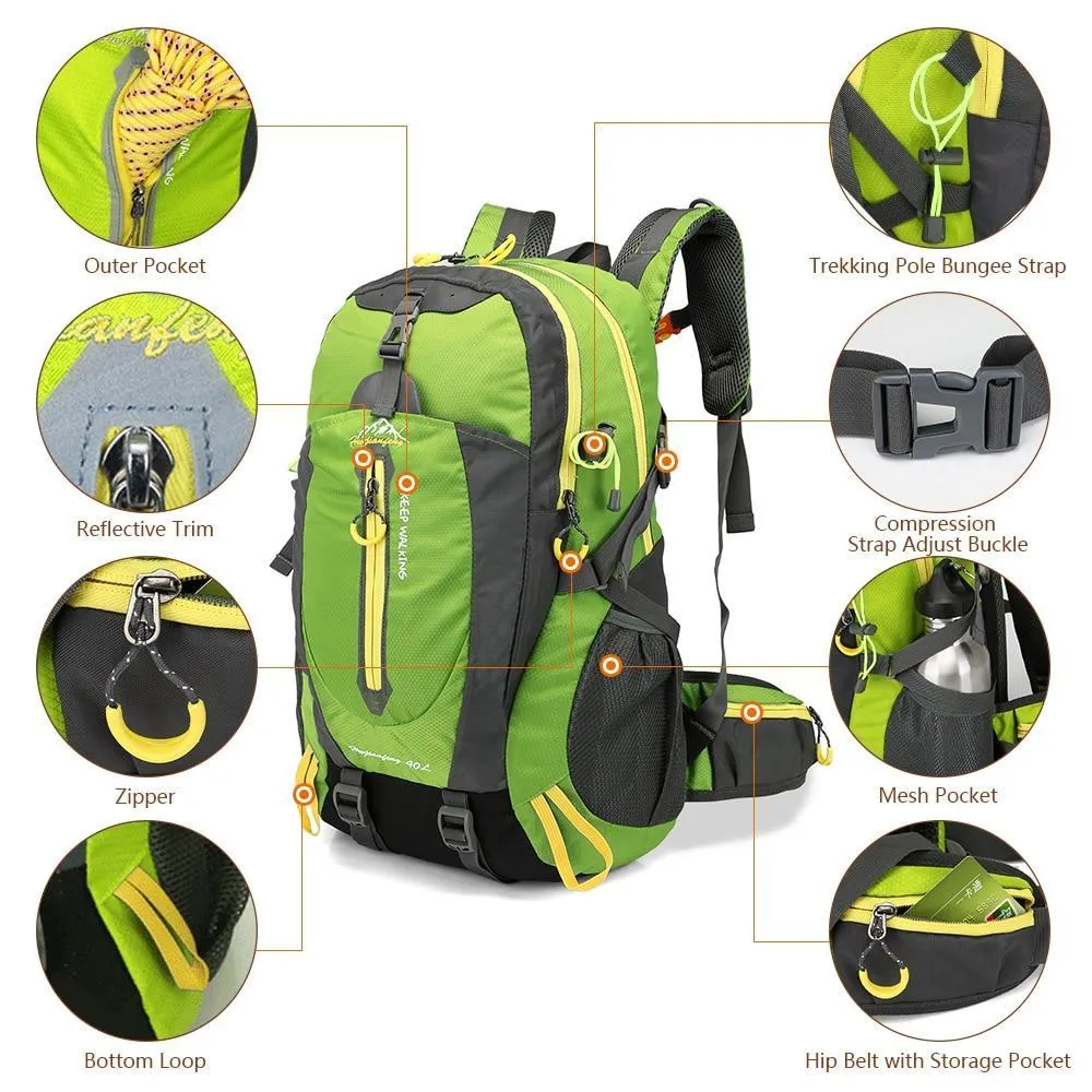 Foldable Waterproof Backpack With Rain Cover
