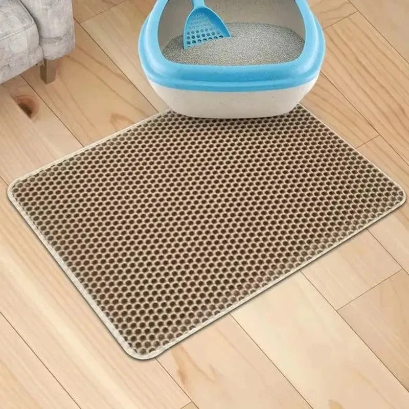 Foldable Waterproof Double-Layer Cat Litter Trapping Mat