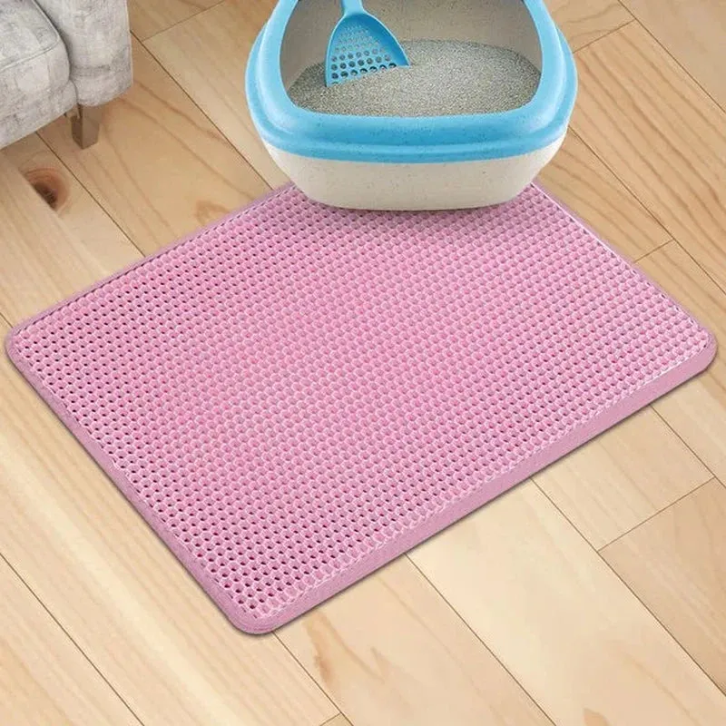 Foldable Waterproof Double-Layer Cat Litter Trapping Mat