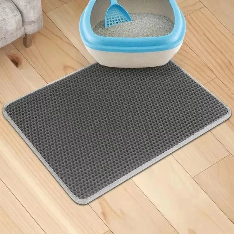 Foldable Waterproof Double-Layer Cat Litter Trapping Mat