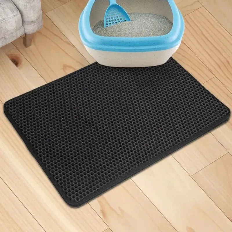 Foldable Waterproof Double-Layer Cat Litter Trapping Mat