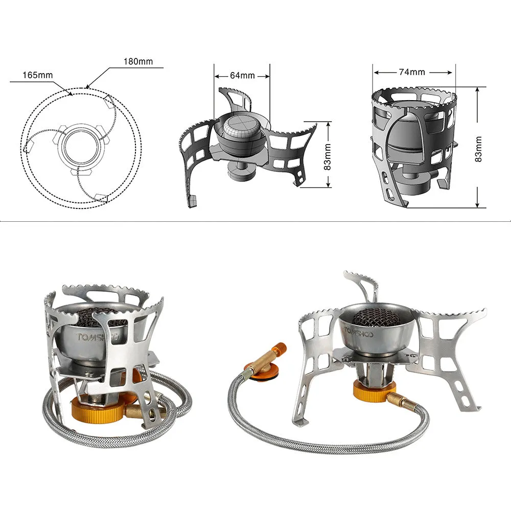 Foldable Windproof Camping Stove for Gas Canister