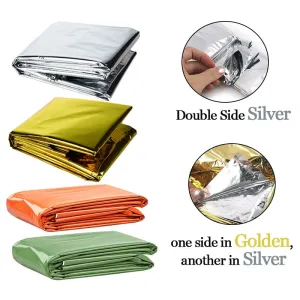 Folding Emergency Blanket Outdoor Survival Rescue Foil Thermal Windproof Keep Warm