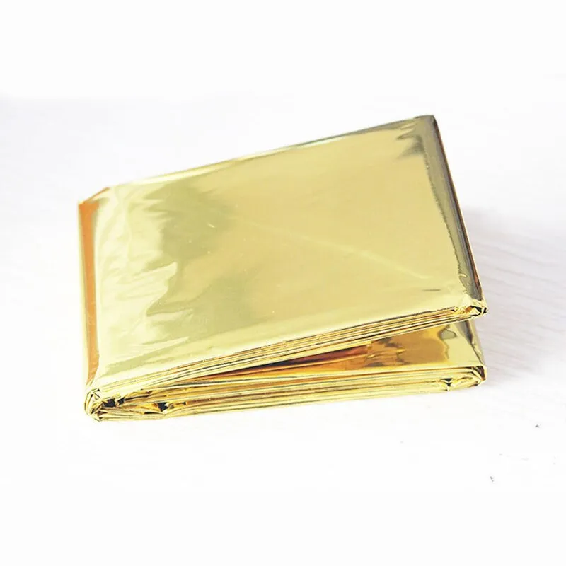 Folding Emergency Blanket Outdoor Survival Rescue Foil Thermal Windproof Keep Warm