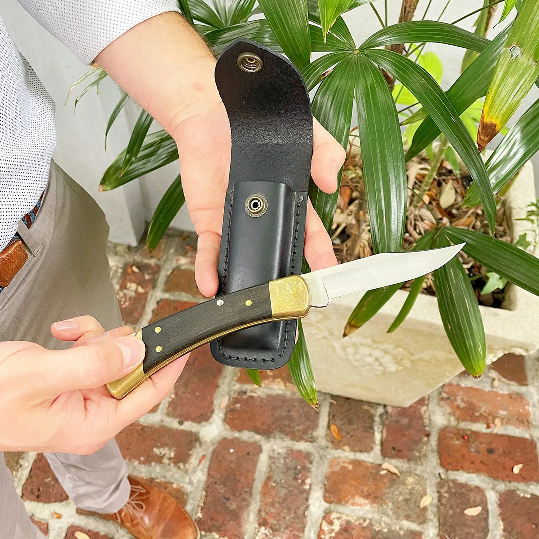 Folding Hunter Knife with Case