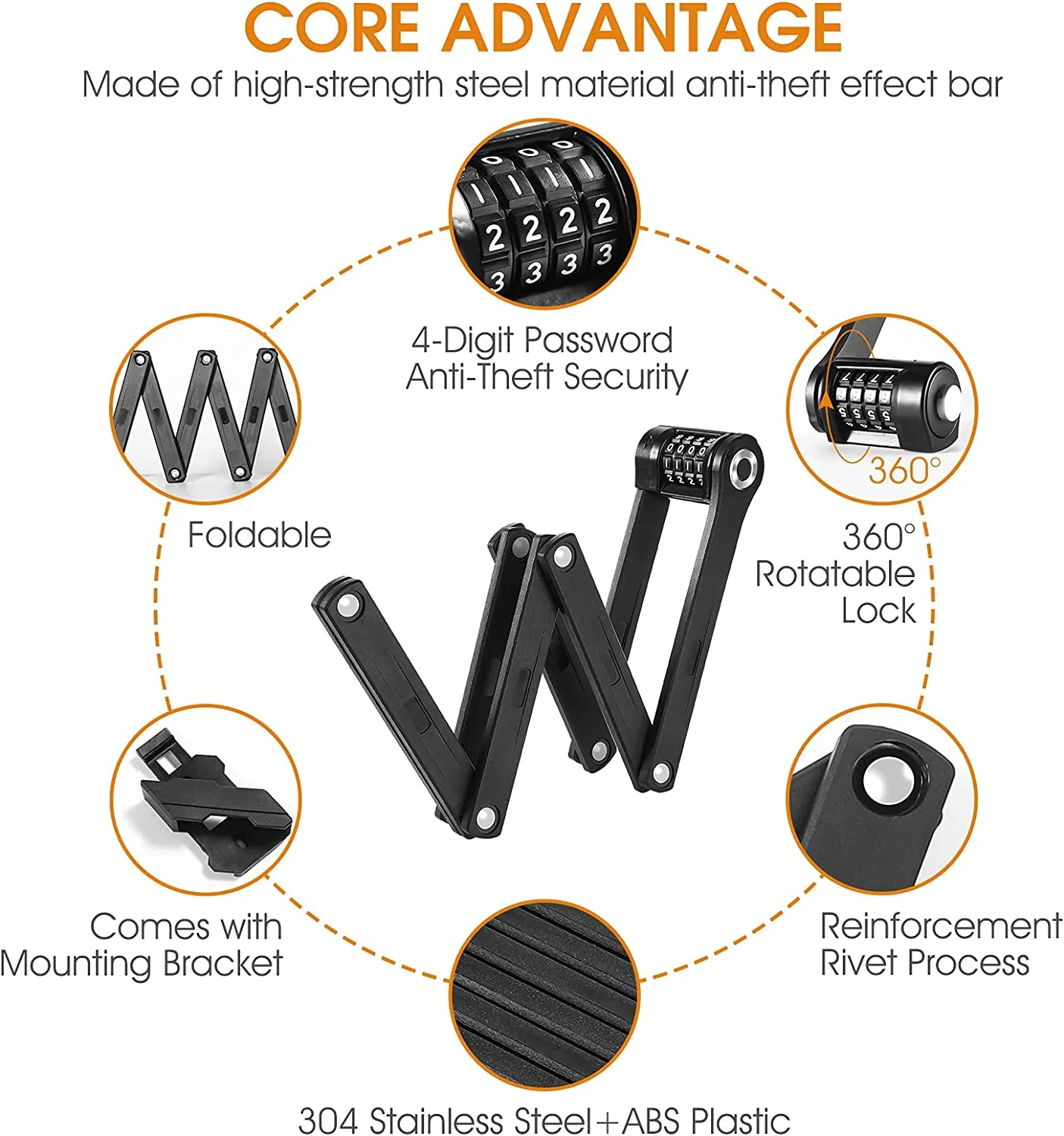 Folding Lock by Happy EBikes