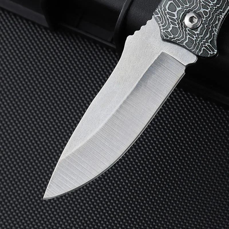 Folding Small Pocket Knife Stainless Steel Blade Survival Hunting Tactical Knife With All Steel 3D Printing Handle Knifes
