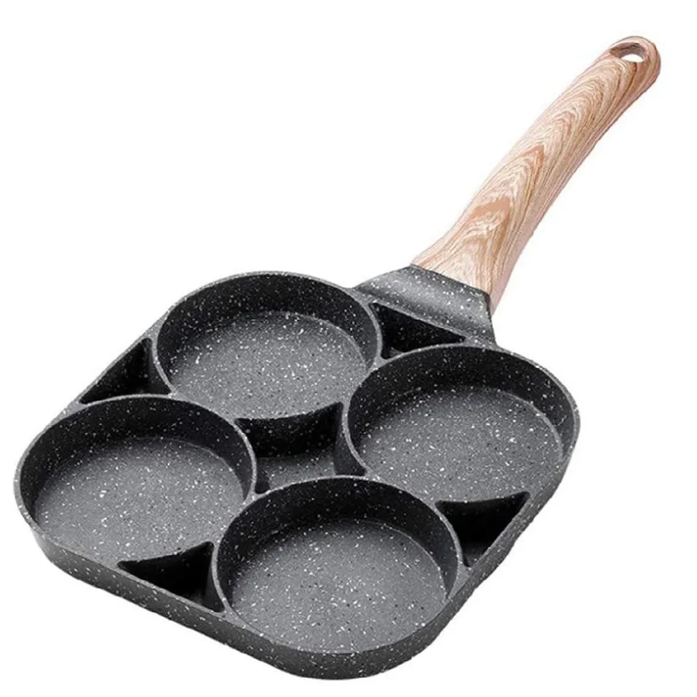Four-Hole Non-Stick Thick Breakfast Cooking Pan - Id-63